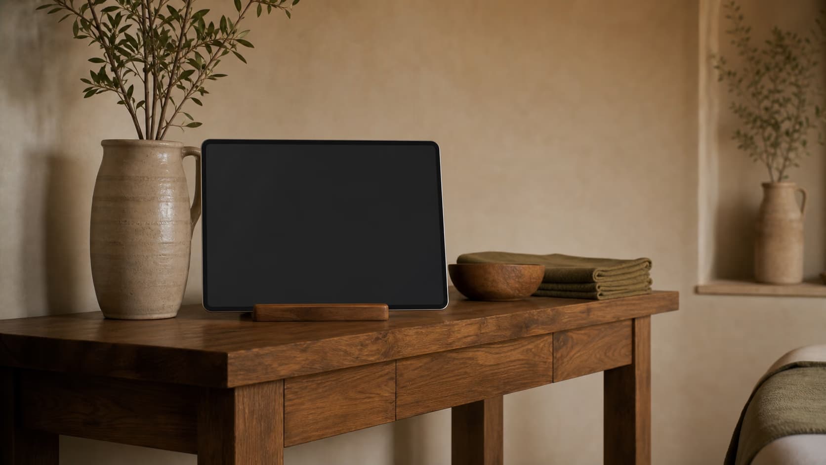 Tablet con un perfil profesional de Klaila