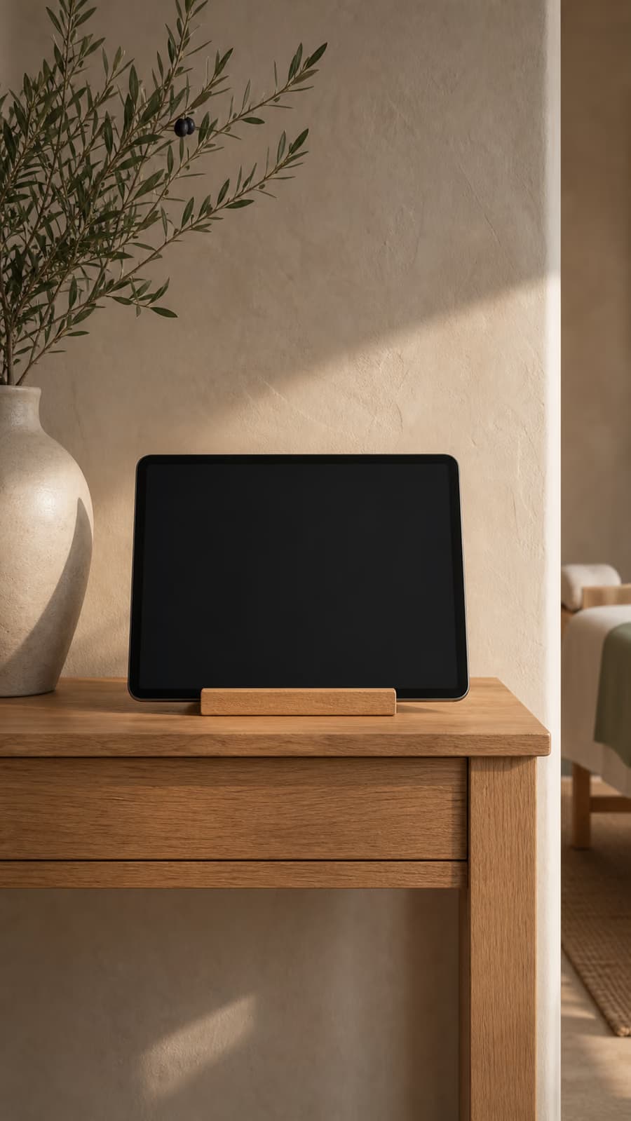 Tablet con un perfil profesional de Klaila